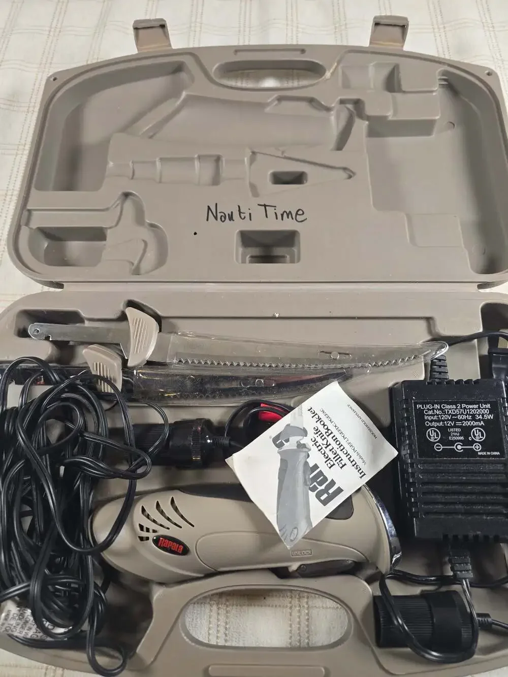 Rapala Electric Fillet Knife Set with Carrying Case and Power Adapters